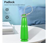 Mini candado de huella digital, cerradura de puerta, candado inteligente, cerradura de gabinete, cerradura antirrobo, candado de equipaje para gimnasio, cerraduras de huellas (Verde)