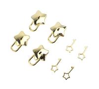 Mini candado en forma de estrella de 4 piezas, antiguo pequeño candado de aleación de zinc, de seguridad con llave para gabinete, joyeros, cajas de herramientas (Tipo 2)