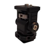 Mini cardán de caracol, soporte universal de liberación rápida con cabezal de tornillo de 1/4 ARRI, soporte inferior de inclinación de 180° con agujero de tornillo de 1/4 y soporte de pie frío para