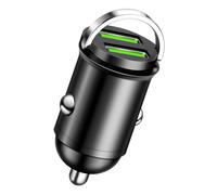 Mini Cargador Coche Mechero USB Rápido 200W 2 Puertos 100W/5A Metal Compacto Carga Rápida QC PPS SCP Compatible con Note 9/Galaxy S10/S9/S8, Google, Xiaomi, Realme, Honor