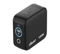 Cargador de pared universal gan para viaje verbatim mini gan charger con pantalla/ 2xusb tipo-c/ 1xusb/ 100w