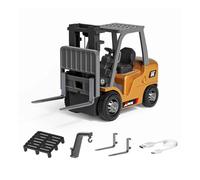 Mini carretilla elevadora a escala 1/64, gancho de carga, horquillas y palé, cuerpo de aleación duradero, modelo de control proporcional completo de 2.4 G para entusiastas del uso en interiores y
