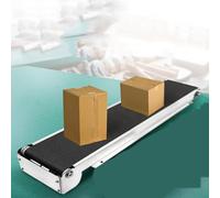 Mini carril C de acero inoxidable con guía transportadora de 460 mm x 85 mm, carga de 3,55 kg, 35 RPM con gobernador, ideal para procesamiento de alimentos y embalaje de productos