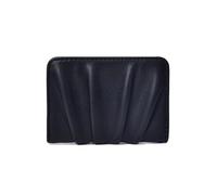 Mini cartera plisada de piel sintética de gran capacidad, multitarjetas, resistente al agua, mini cartera corta, organizador de tarjetas, Black, As show, Retro