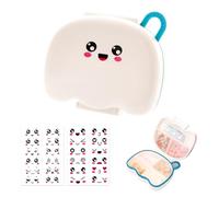 Mini Cartoon Pastillero Semanal 1 Toma, Pastillero Pequeño a Prueba de Humedad, Pastillero Viaje Diario Portátil con 2 DIY Pegatina, Pastilleros Semanales para Usar al Salir