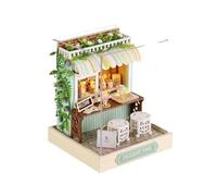 Mini casa de muñecas DIY, Modelo construcción en 3D, Juguetes, decoración del hogar y Dormitorio con Muebles, Casas Madera(QT-086 with Cover)