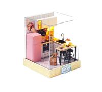 Mini casa de muñecas DIY, Modelo construcción en 3D, Juguetes, decoración del hogar y Dormitorio con Muebles, Casas Madera(QT-027 with Cover)