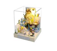 Mini casa de muñecas DIY, Modelo construcción en 3D, Juguetes, decoración del hogar y Dormitorio con Muebles, Casas Madera(QT-033 with Cover)