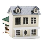 Mini casa de muñecas - Juego de modelo de villa de madera, pequeño juguete de manualidades para montar muebles, proyecto de construcción creativa | Casa de bolsillo duradera y para niñas