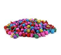 Mini Cascabeles 300 Piezas - Pequeñas Campanas Artesanales de Hierro con Agujero Multicolor - Ideal para Manualidades, Joyas, Decoraciones de Festivales y Cumpleaños (Multicolor)