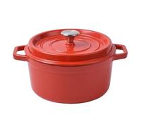 Mini casseruola smaltata da 14 cm per cucinare sul fornello, capacità inferiore a 1 litro (Rossa)