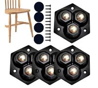 Mini Caster Wheels - Easy to Mount, Self Adhesive Caster Wheels, Mini Caaster Whheels for Small Appliances | Household Pasted Furniture Silent Load Bearing Casters Bedside Tables, Flower Pots, Trash