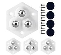 Mini Caster Wheels - Easy to Mount, Self Adhesive Caster Wheels, Mini Caaster Whheels for Small Appliances | Household Pasted Furniture Silent Load Bearing Casters Bedside Tables, Flower Pots, Trash