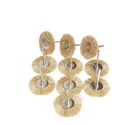 Mini cepillo de alambre acero inoxidable 38 mm, latón, herramienta rotativa for taladro, pulido, muela abrasiva en forma T, accesorios pequeños(R4)