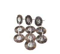 Mini cepillo de alambre acero inoxidable 38 mm, latón, herramienta rotativa for taladro, pulido, muela abrasiva en forma T, accesorios pequeños(R5)