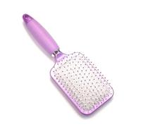 Mini cepillo de pelo plano para niñas, cepillos de peinado de nailon suave con punta de bola, cepillos para desenredar el cabello, cepillo rodante (paquete de 3)