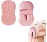 Mini cepillo facial de silicona exfoliante para el cuidado de la piel, limpieza profunda de puntos negros, eliminación de poros y acné, color rosa