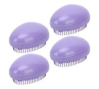 Mini Cepillo para el Cabello Desenredante, 4 Piezas en Forma de Huevo, Cepillo para Desenredar el Cabello con Dientes Largos y Cortos, ABS + Peine de Masaje de Paja de Trigo para