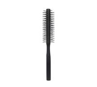 Mini cepillo redondo de plástico profesional para rizar, peine de pelo para el hogar, masajeador de pelo (negro)