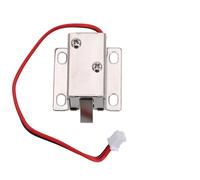 Mini cerradura de puerta eléctrica de 12 V, cerradura electromagnética compacta, pestillo de puerta de gabinete de metal, para pequeños proyectos de cerradura electrónica y seguro HOM