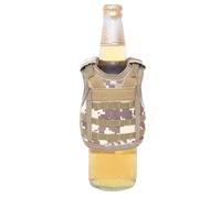 Mini chaleco , chaleco de caza para botella de bebida con correas ajustables para el hombro, enfriador de bebidas tácticas de aislamiento térmico para latas y botellas de 12 a 16 onzas