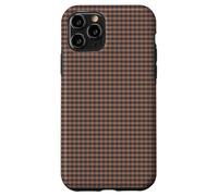 Mini Charcoal and Rust Gingham Check Pattern Carcasa para iPhone 11 Pro