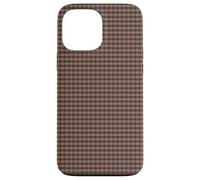 Mini Charcoal and Rust Gingham Check Pattern Carcasa para iPhone 13 Pro MAX