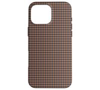 Mini Charcoal and Rust Gingham Check Pattern Carcasa para iPhone 16 Pro MAX