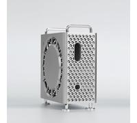 Mini chasis para Mac Mini M4/M4 Pro 2024 ABS Vertical Funda protectora para computadora a prueba de polvo, soporte de refrigeración, pieza de PC DIY (plateado)