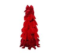 Mini Christmas Tree | 14.57in Desktop Holiday Decoration with Velvet Bow