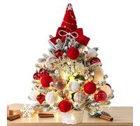 Mini Christmas Tree 18-Inch Artificial Decoative Ornam Ent with Light | Tabletop Christmas Tree For Indoor Home Dsk Office Roo M Bedroom Mantel Mantle Apartment