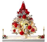 Mini Christmas Tree 18-Inch Artificial - - - Decorative Ornament with Light | Tabletop Christmas Tree for Indoor Home Desk Office Room | | | Bedroom Mantel Mantle Apartment Mini Christmas Tree 18-Inch -
