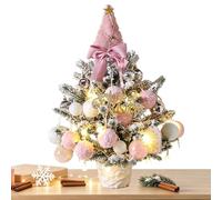 Mini Christmas Tree 18-Inch Artificial - - - Decorative Ornament with Light | Tabletop Christmas Tree for Indoor Home Desk Office Room | | | Bedroom Mantel Mantle Apartment Mini Christmas Tree 18-Inch -