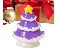 Mini Christmas Tree Decor - Figura decorativa de resina | Tabletop Little Christmas Tree Ornament - Perfect For Room, Mantel, Shelf, Tiered Tray, Porch, Party, Bedroom & Living Room Holiday Decor