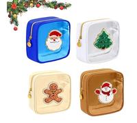 Mini Christmas Zipper Pouches, Christmas Clear Pouches, Xmas Zipper Cosmetic Preppy Thing, for Women Gift (G)