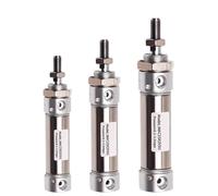 Mini cilindro de acero inoxidable, 16/20/25/32/40mm de diámetro, cola plana, carrera de 10-450mm con anillo magnético, cilindros amortiguadores de aire, 1 Uds.(450mm Stroke,16mm Bore)