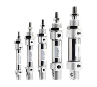 Mini cilindro neumático de un solo vástago, Cilindro de aire Estándar Doble efecto Vástago simple Mini 10 12 16 20 25 Carrera 35 40 50 mm(Stroke 40mm,CD85N16)