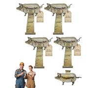 Mini Cinta Métrica de Cerdo de Inspiración Antigua. Cinta Métrica Retráctil de Metal Vintage con Forma de Cerdo para Costura, Acolchado, Sastrería, Manualidades, Proyectos de Bricolaje(4Pcs)