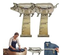 Mini cinta métrica de cerdo de inspiración antigua,cinta métrica suave de cerdo vintage,herramienta retráctil portátil con forma de animal y una historia nostálgica,para proyectos de bricolaje (2pc)
