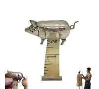 Mini cinta métrica de cerdo de inspiración antigua, cinta métrica vintage de metal con forma de cerdo para costura y manualidades, cintas métricas retráctiles de animales (1Pc)