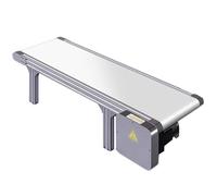 Mini cinta transportadora de PVC de velocidad ajustable para línea de montaje, 5 x 100 cm, embalaje Fac Solut