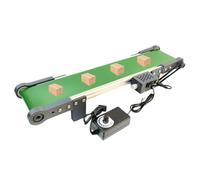 Mini cinta transportadora eléctrica ajustable para educación, control de velocidad de 167 rpm, modelo de escritorio compacto para experimentos de fricción, velocidad máxima de 7,6 cm/s, movimiento