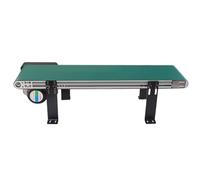 Mini cinta transportadora eléctrica de escritorio con ajuste de velocidad, línea de montaje de aleación de aluminio para embalaje (20 x 60 cm), correa de PVC duradera para una producción eficiente