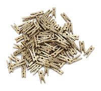 Mini clips de fotos de madera para carpetas de mensajes y etiquetas de regalo, 300 calefacción de madera para decoraciones de árboles de Navidad