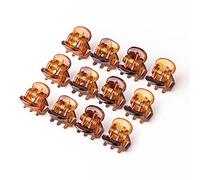 Mini Clips De Pelo - 24Pcs Clips de Cabello Pequeños para Niñas y Mujeres con 1,5 cm, pequeñas pinzas para el pelo de plástico antideslizante, minipinzas para el pelo para niñas y mujeres (Marrón)