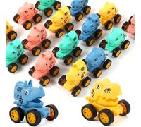 Mini Coches de Juguete, 12 Piezas Dinosaurios Coche de Juguete Pequeños, Tire Hacia Atrás Coches de Juguetes Vehículos Fricción, Coche Dinosaurio Coches Cars Juguetes de Regalos para Niños y Niñas