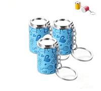 Mini Coin Storage Keychain,2-In-1 Portable Coin Holder,Loose Change Container with Secure Snap Closure,Metal Pocket Coin Purse Bank，3FF