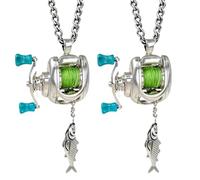 Mini Collar de Carrete de Pesca, Mini Collar de Carrete de Pesca de Carpas, Llavero de Equipo de Pesca, diseño Realista, Control preciso