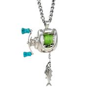 Mini Collar de Carrete de Pesca, Mini Collar de Carrete de Pesca de Carpas, Llavero de Equipo de Pesca, diseño Realista, Control preciso