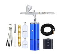 Mini compresor de aerógrafo integrado reemplazable con batería con pistola de doble acción inalámbrica Aplicación multifuncional(2B+30A controller)